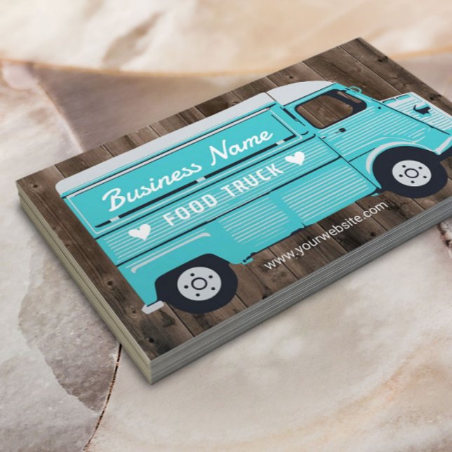 Rustic Food Truck Outdoor Kitchen Van Catering Loyalty Card (Creator Uploaded)
