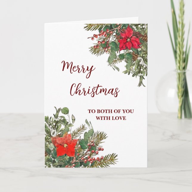 Rustic For Couple Christmas Holiday Card (Front)