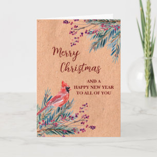 Rustic For Group Christmas Holiday Card