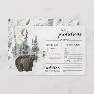 Rustic Forest   Baby Shower Guessing Game Invitation