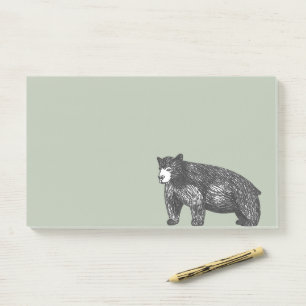 Rustic Forest Black Bear Post-it Notes