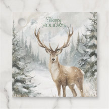 Rustic Forest Deer Holiday
