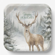 Rustic Forest Deer Holiday