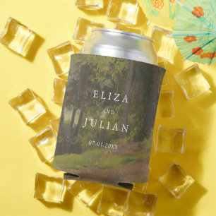 Rustic Forest Elegant Wedding Can Cooler