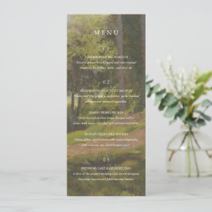 Rustic Forest Elegant Wedding Menu