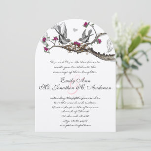 Rustic Forest Love Bird Wedding Invitation