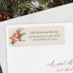 Rustic Forest Mushrooms Christmas Return Address<br><div class="desc">Use these whimsical rustic forest Christmas return address labels on your holiday mail this season, featuring 3 watercolor mushrooms decorated with sprigs of pine and holly. Please check out the collection for many matching products, or contact me through Zazzle Chat if you need even more products, other colorways, or design...</div>