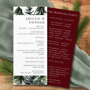 Rustic Forest Tartan Plaid Red Black Green White Programme