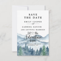 Rustic Forest Watercolor Wedding