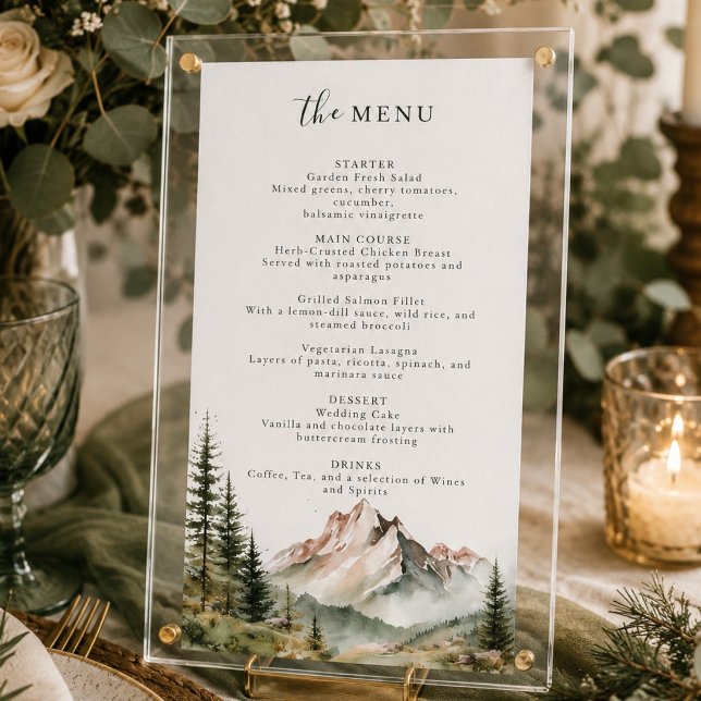 Rustic Forest Wedding Menu (Creator Uploaded)