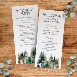 Rustic Forest Wedding Program