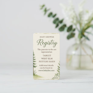 Rustic Forest Woodland Baby Shower Enclosure Card