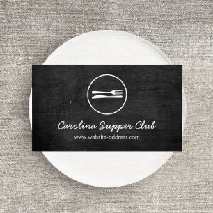 RUSTIC FORK & KNIFE LOGO Business Card