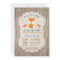 Rustic Fox Baby Shower Invitation Boy