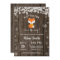 Rustic Fox Winter Baby Shower Invitation