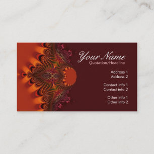 Rustic Fractal Elegance Business Card