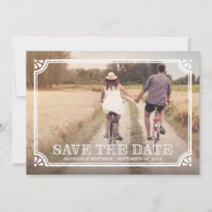 Rustic Frame Save the Date Announcement