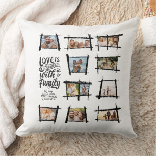 Rustic Frames Black/Wht Love Is Family ID1015 Cushion