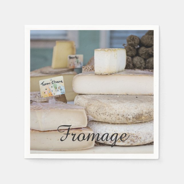 Rustic French Cheese Selection Napkin (Front)