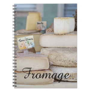 Rustic French Cheese Selection Spiral Notebook