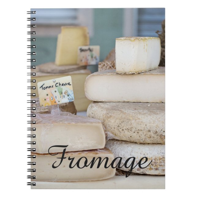 Rustic French Cheese Selection Spiral Notebook (Front)