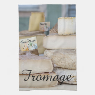 Rustic French Cheese Selection Tea Towel