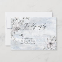rustic french cottage botanics RSVP Card