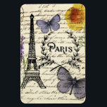 rustic french country scripts paris eiffel tower magnet<br><div class="desc">rustic french country scripts paris eiffel tower home accessories. paris wedding gifts for paris lovers.</div>