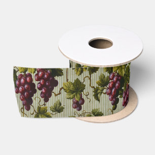 Rustic French Country Vineyard Grapevine Art Satin Ribbon