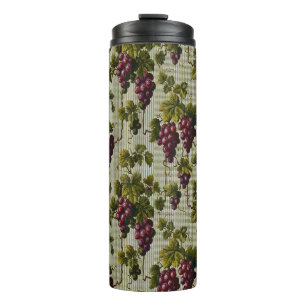 Rustic French Country Vineyard Grapevine Art Thermal Tumbler