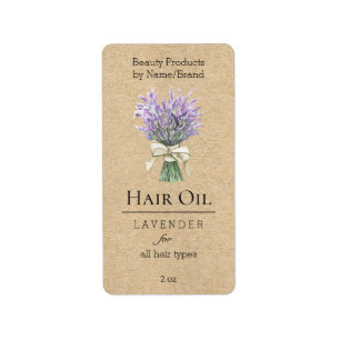 Rustic French Lavender Beauty Product Label