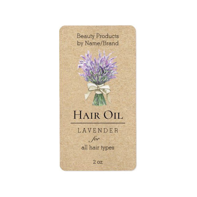 Rustic French Lavender Beauty Product Label (Front)