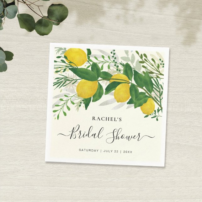Rustic Fresh Lemon Paper Napkin (Creator Uploaded)