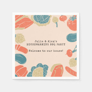 Rustic Friendsgiving Housewarming BBQ Thanksgiving Napkin