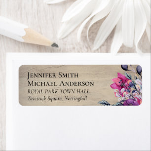 Rustic Fuchsia Floral Woodland Wedding