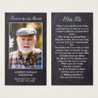 Rustic Funeral Photo Sympathy Memorial Prayer Card