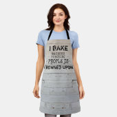 Rustic Funny Baking Quote Apron  (Worn)