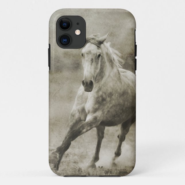 Rustic Galloping Andalusian Horse Case-Mate iPhone Case (Back)