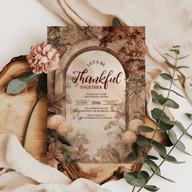 Rustic Garden Arch Thanksgiving Dinner Invitation (Creator Uploaded)