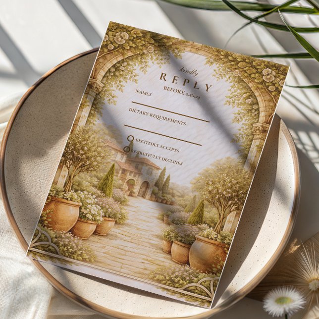 Rustic Garden Estate Wedding RSVP Card (Creator Uploaded)