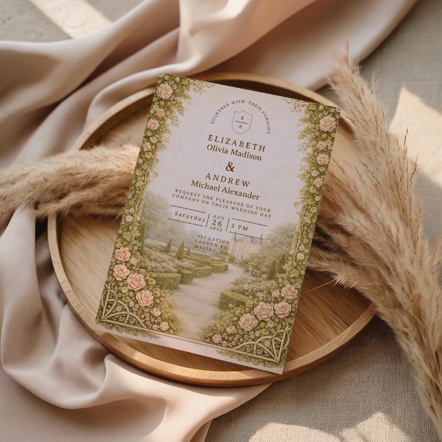 Rustic Garden Vineyard Wedding Invitation (Creator Uploaded)