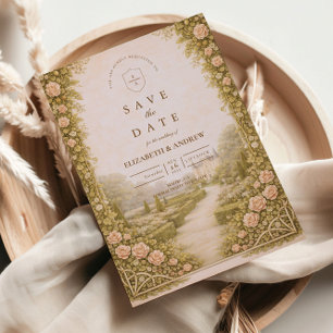 Rustic Garden Vineyard Wedding Save The Date