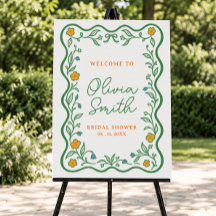 Rustic Garden wildflower script bridal shower 