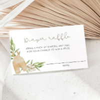 Rustic Gender Neutral Diaper Raffle