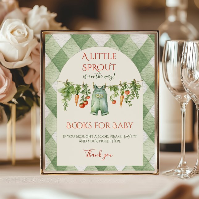 Rustic Gender Neutral Sprout Baby Shower Game Poster (Creator Uploaded)