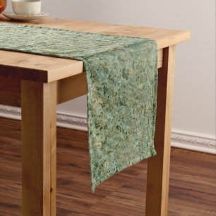 Rustic Geology Green Rock Texture Medium Table Runner