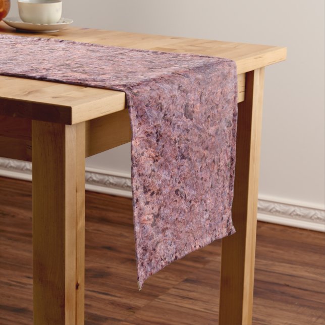 Rustic Geology Pink Rock Texture Medium Table Runner (In Situ)