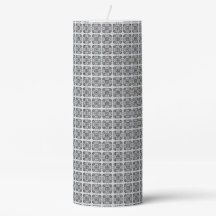 Rustic geometric pattern candel for home decor