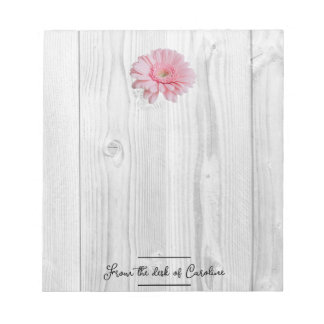 Rustic Gerber Daisy Personalised Notepad