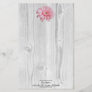 Rustic Gerber Daisy Personalised Stationery